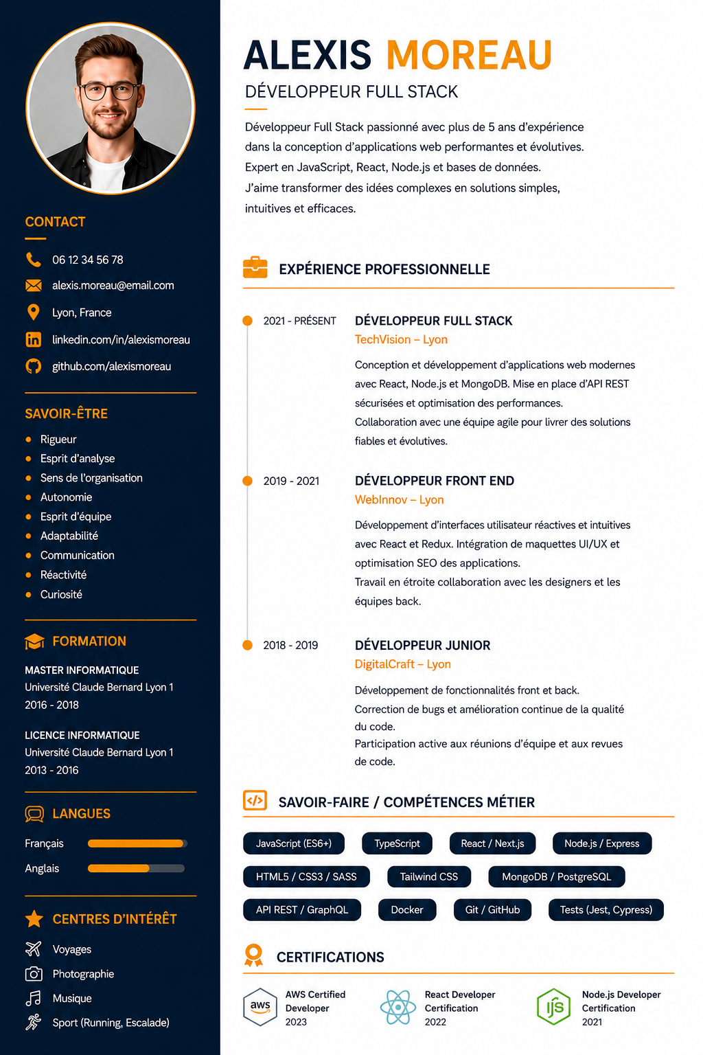 Modèle de CV Template 2