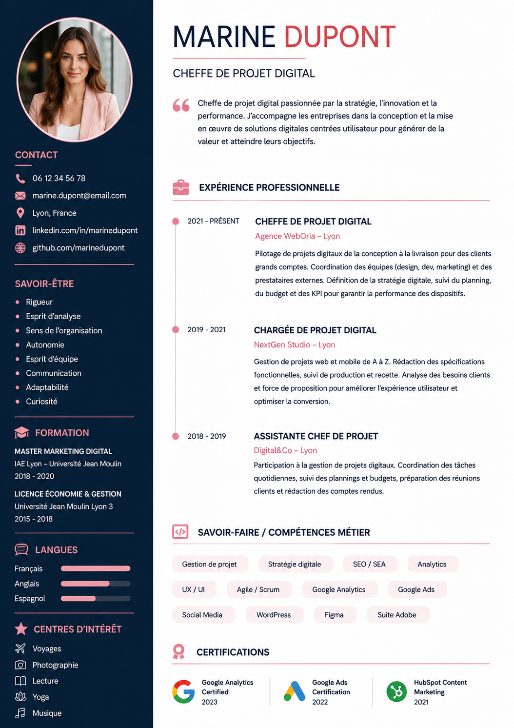 Modèle de CV Template 3