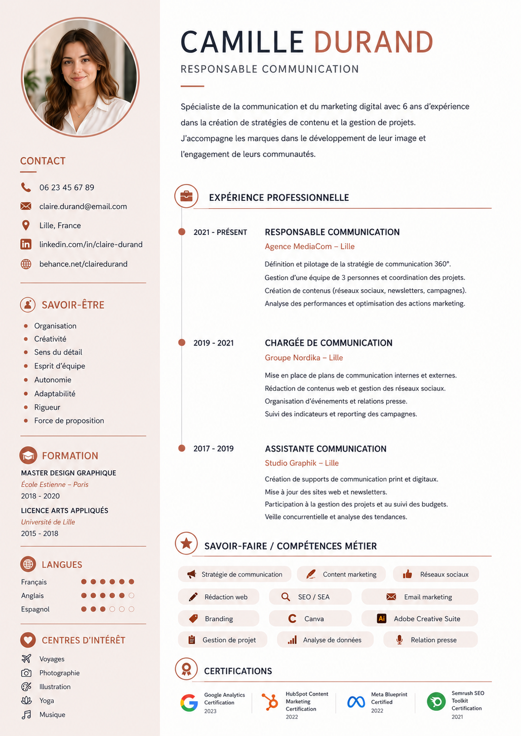 Modèle de CV Template 6