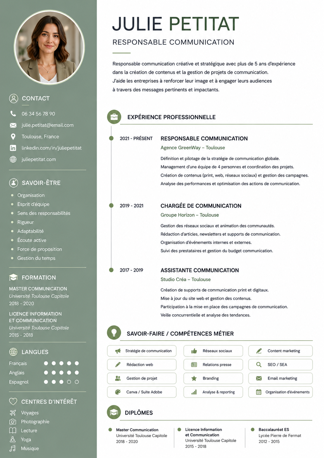 Modèle de CV Template 8